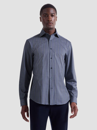 Bugatchi - James - Long sleeve chain shirt