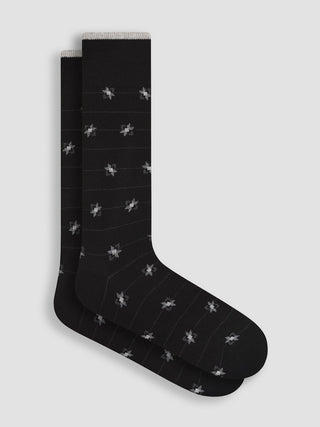 Bugatchi - Cotton and cashmere socks with floral pattern