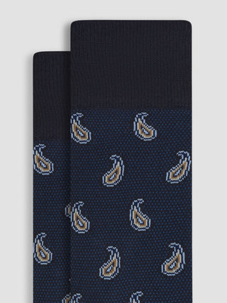 Bugatchi - Paisley Cotton and Cashmere Socks