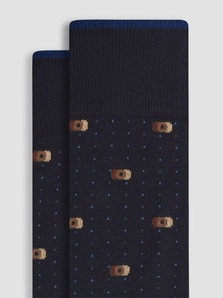 Bugatchi – Patterned cotton and cashmere socks