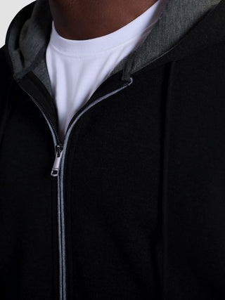 Bugatchi - Zip-up hooded cardigan