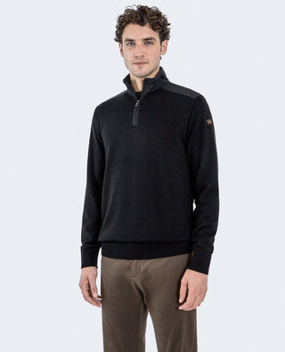 Paul & Shark - Col zip de laine avec appliqués de nylon - LE CAPITAINE D'A BORD