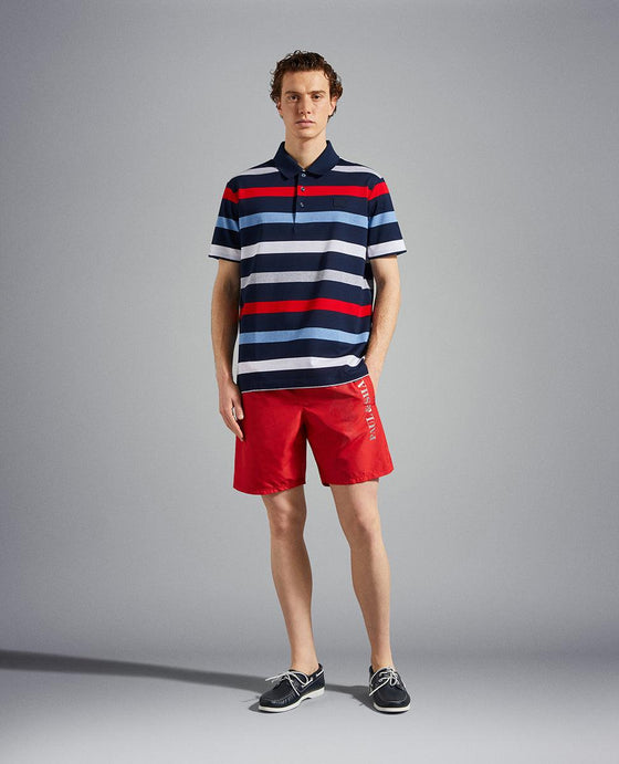 Paul & Shark - Polo rayé manches courtes coton piqué - LE CAPITAINE D'A BORD