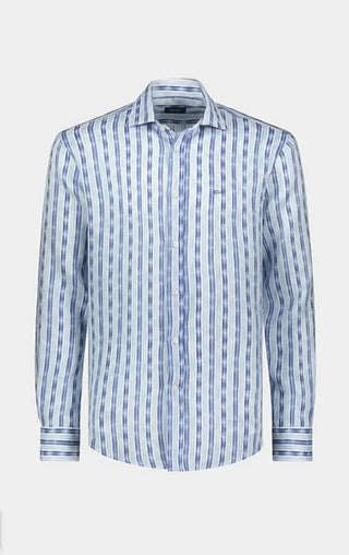 Paul & Shark - Chemise manches longues à rayures de lin - J Fit - LE CAPITAINE D'A BORD