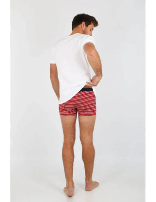 Armor-Lux - Boxer rayé de coton extensible - LE CAPITAINE D'A BORD