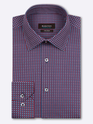 Bugatchi - Chemise manches longues avec carrés OoohCotton® - LE CAPITAINE D'A BORD
