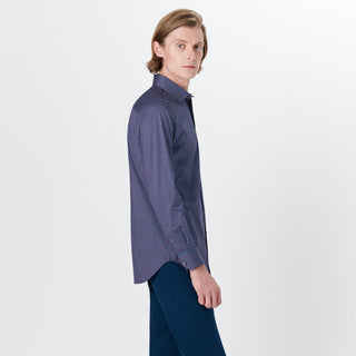 Bugatchi - Chemise manches longues avec carrés OoohCotton® - LE CAPITAINE D'A BORD
