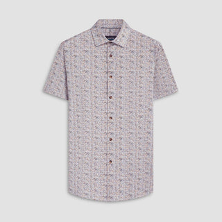 Bugatchi - Milo - Chemise manches courtes motifs OOOHCOTTON© - LE CAPITAINE D'A BORD