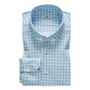 Emanuel Berg - Byron - Chemise manches longues à carreaux Albini 4Flex - Modern Fit - Bleu - LE CAPITAINE D'A BORD