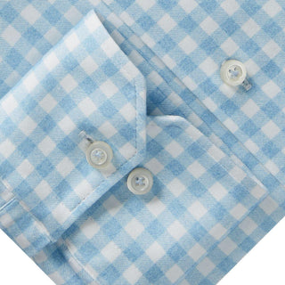 Emanuel Berg - Byron - Chemise manches longues à carreaux Albini 4Flex - Modern Fit - Bleu - LE CAPITAINE D'A BORD