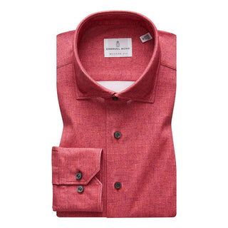 Emanuel Berg - Byron - Chemise manches longues Albini 4Flex - Modern Fit - Rouge - LE CAPITAINE D'A BORD