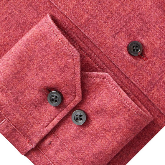 Emanuel Berg - Byron - Chemise manches longues Albini 4Flex - Modern Fit - Rouge - LE CAPITAINE D'A BORD
