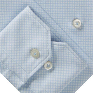 Emanuel Berg - Byron - Chemise manches longues motifs Albini 4Flex - Modern Fit - Bleu pâle - LE CAPITAINE D'A BORD