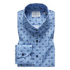 Emanuel Berg - Harvard - Chemise florale manches longues 100% coton - Modern Fit - Bleu - LE CAPITAINE D'A BORD