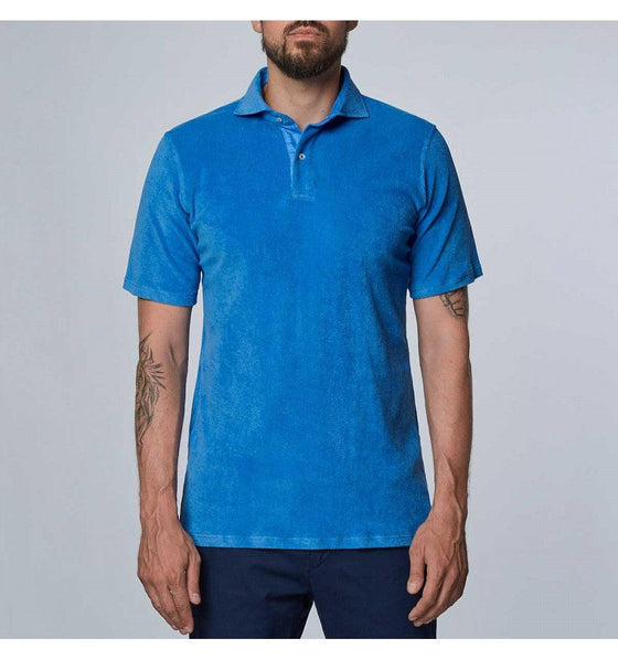 Emanuel Berg - Marseille - Polo de ratine avec contraste de lin - LE CAPITAINE D'A BORD