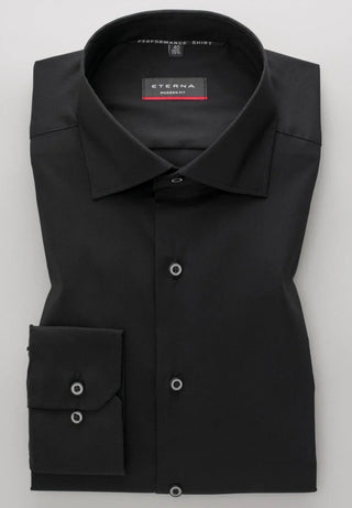 ETERNA - Chemise unie Performance manches longues - Modern Fit - LE CAPITAINE D'A BORD