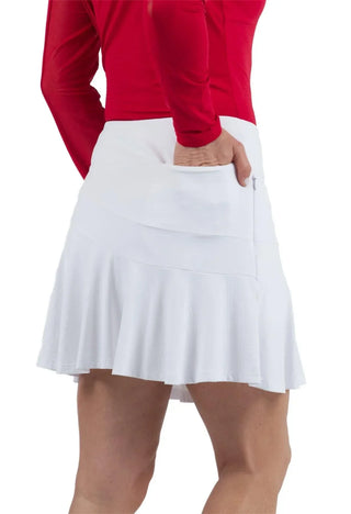 Ibkül - Solid Flounce Skort - 20000 - LE CAPITAINE D'A BORD