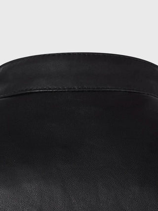 John Varvatos - Jacket de cuir à col rond - LE CAPITAINE D'A BORD