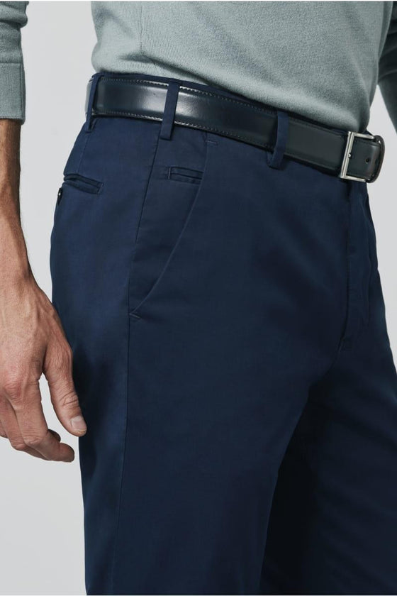 Meyer - Pantalon extensible de soie et coton Bonn 8096 - LE CAPITAINE D'A BORD