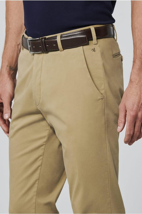 Meyer - Pantalon extensible de soie et coton Bonn 8096 - LE CAPITAINE D'A BORD