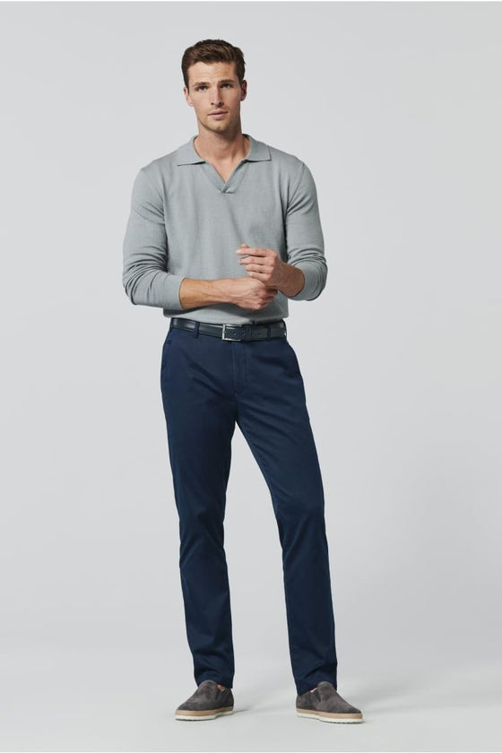 Meyer - Pantalon extensible de soie et coton Bonn 8096 - LE CAPITAINE D'A BORD