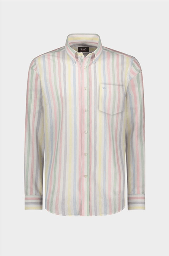 Paul & Shark - Chemise de coton et lin à rayures - LE CAPITAINE D'A BORD