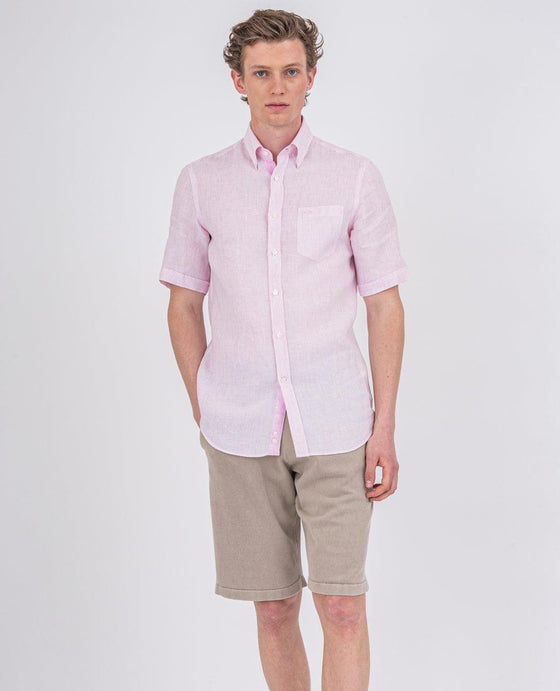 Paul & Shark - Chemise de lin manches courtes à rayures - LE CAPITAINE D'A BORD