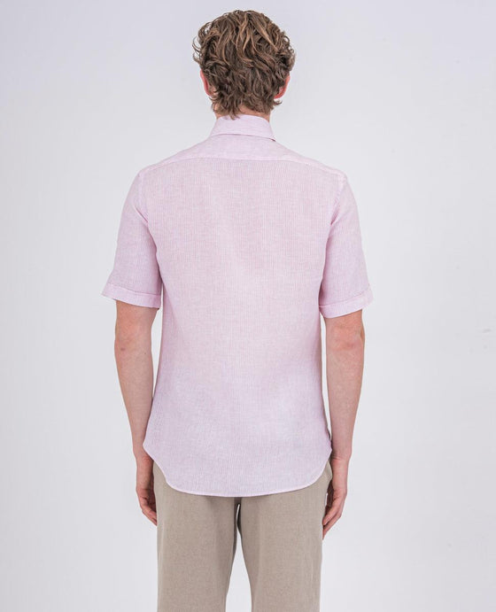 Paul & Shark - Chemise de lin manches courtes à rayures - LE CAPITAINE D'A BORD