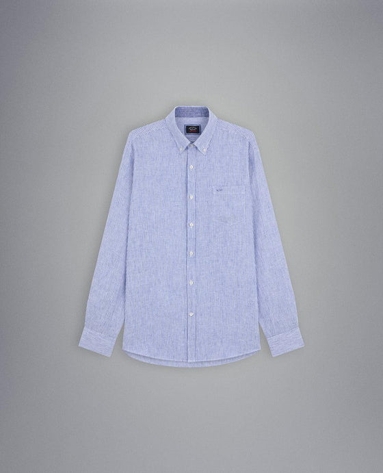 Paul & Shark - Chemise de lin manches longues à rayures - LE CAPITAINE D'A BORD