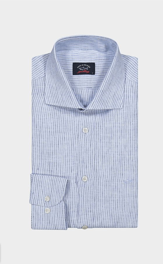 Paul & Shark - Chemise manches longues à rayures de lin - J Fit - LE CAPITAINE D'A BORD