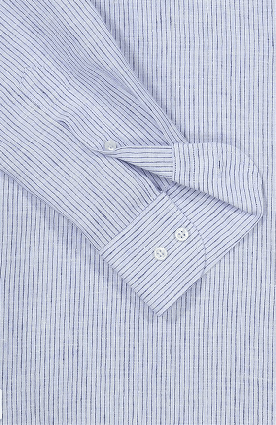 Paul & Shark - Chemise manches longues à rayures de lin - J Fit - LE CAPITAINE D'A BORD