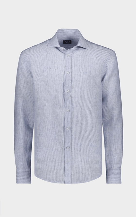 Paul & Shark - Chemise manches longues à rayures de lin - J Fit - LE CAPITAINE D'A BORD