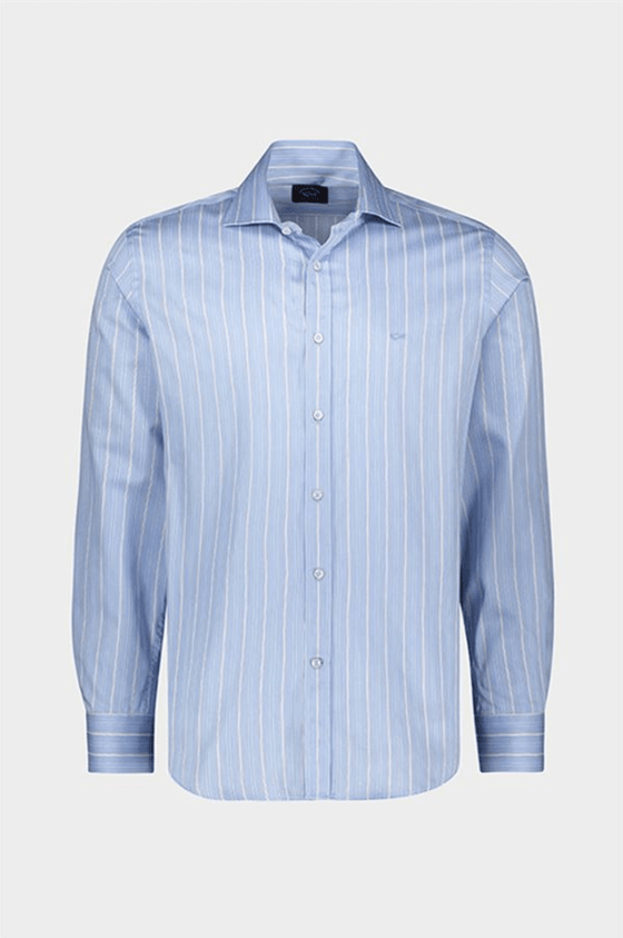 Paul & Shark - Chemise manches longues à rayures de twill de coton - J Fit - LE CAPITAINE D'A BORD