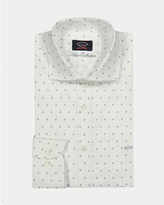 Paul & Shark - Chemise manches longues de coton Silver Satin - J Fit - LE CAPITAINE D'A BORD