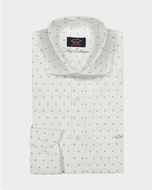  Paul & Shark - Chemise manches longues de coton Silver Satin - J Fit - LE CAPITAINE D'A BORD