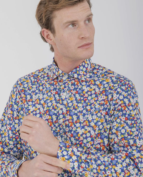 Paul & Shark - Chemise manches longues florale J-Fit - LE CAPITAINE D'A BORD