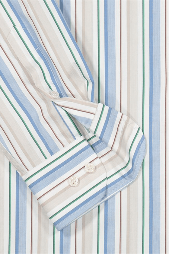 Paul & Shark - Chemise manches longues rayée twill de coton - J Fit - LE CAPITAINE D'A BORD