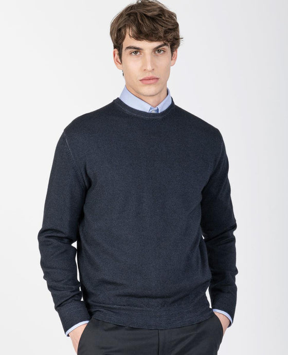 Paul & Shark - Col rond de laine mérinos délavé - LE CAPITAINE D'A BORD