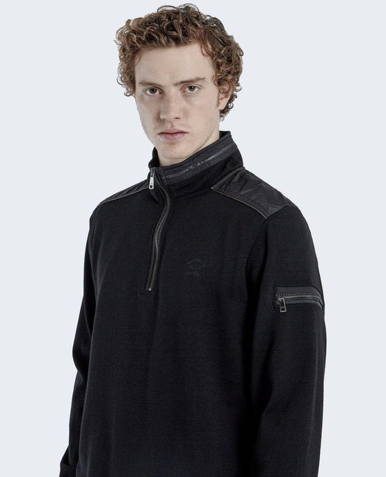 Paul & Shark - Col zip de laine avec appliqués de nylon - LE CAPITAINE D'A BORD