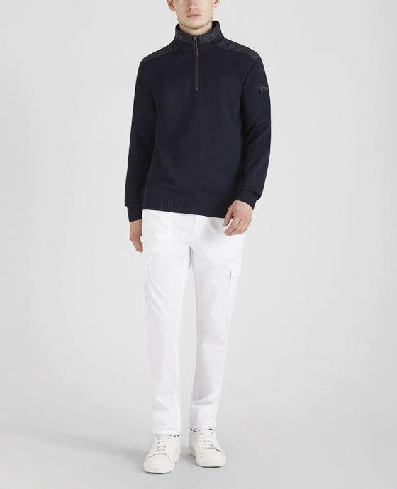 Paul & Shark - Col zip de laine avec appliqués de nylon - LE CAPITAINE D'A BORD