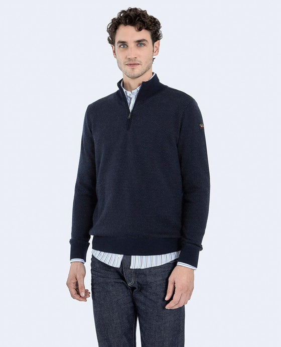 Paul & Shark - Col zip de laine et cachemire - LE CAPITAINE D'A BORD