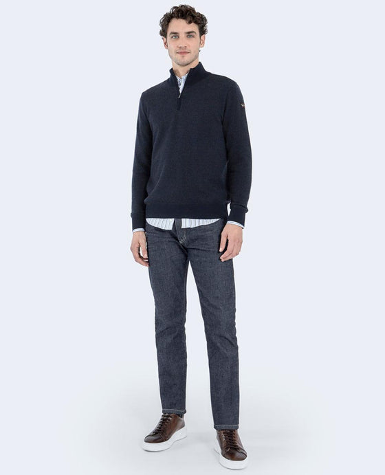 Paul & Shark - Col zip de laine et cachemire - LE CAPITAINE D'A BORD