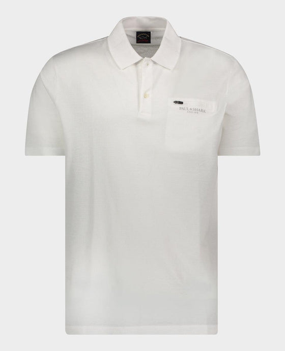 Paul & Shark - Polo manches courtes coton piqué avec poche zip - LE CAPITAINE D'A BORD