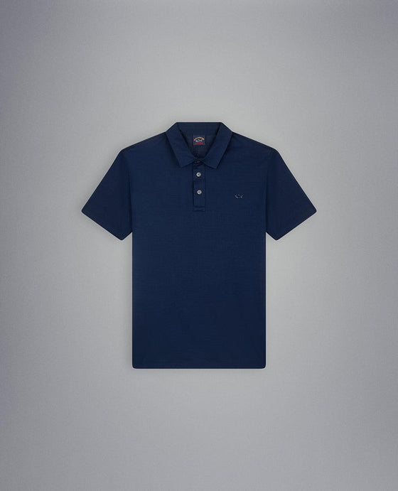 Paul & Shark - Polo uni manches courtes à col chemise - LE CAPITAINE D'A BORD