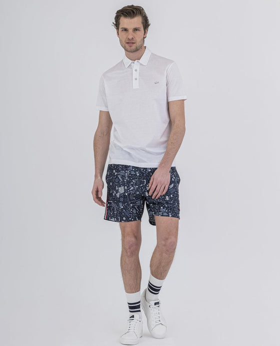 Paul & Shark - Polo uni manches courtes à col chemise - LE CAPITAINE D'A BORD