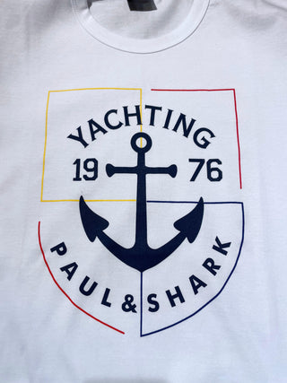 Paul & Shark - T-shirt de coton avec ancre de bateau - LE CAPITAINE D'A BORD