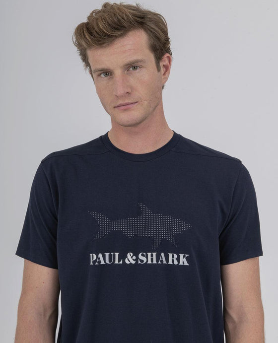 Paul & Shark - T-shirt Logo Paul & Shark Réfléchissant - LE CAPITAINE D'A BORD