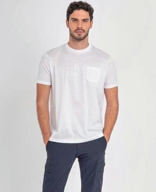 Paul & Shark - T-shirt uni coton mercerisé avec poche - LE CAPITAINE D'A BORD