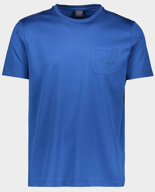 Paul & Shark - T-shirt uni coton mercerisé avec poche - LE CAPITAINE D'A BORD